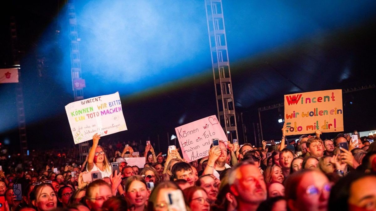 Wincent Weiss beim Zeltfestival Ruhr am Donnerstagabend, 22. August. 