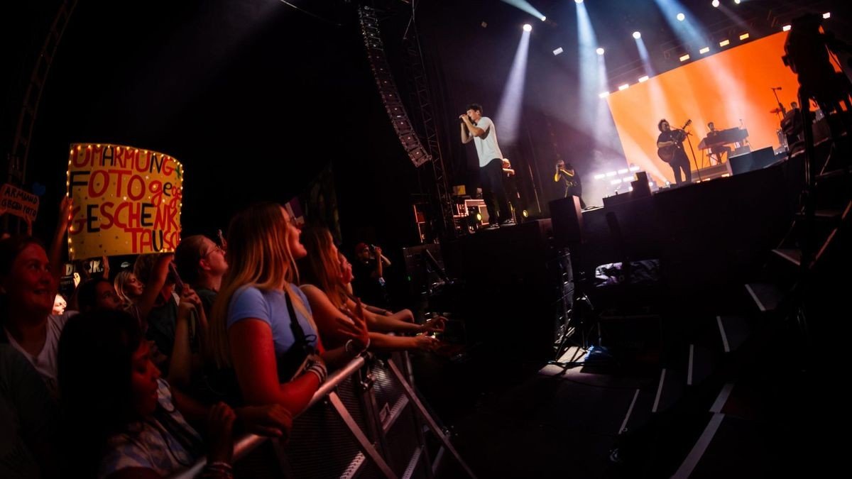 Wincent Weiss beim Zeltfestival Ruhr am Donnerstagabend, 22. August. 