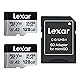 Lexar Silver Plus Micro SD Karte 128 GB 2-Pack, Bis zu 205 MB/s Lesegeschwindigkeit, 150 MB/s Schreibgeschwindigkeit, Speicherkarte Micro SD mit Adapter, UHS-I, A2, U3, V30, Klasse 10, 4K UHD microSdxc