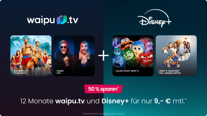 Streaming, Schnäppchen, Disney, Deal, Waipu.tv, waipu, Streaming-Dienst