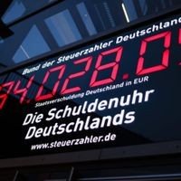 Die Schuldenuhr Deutschlands vom Bund der Steuerzahler.