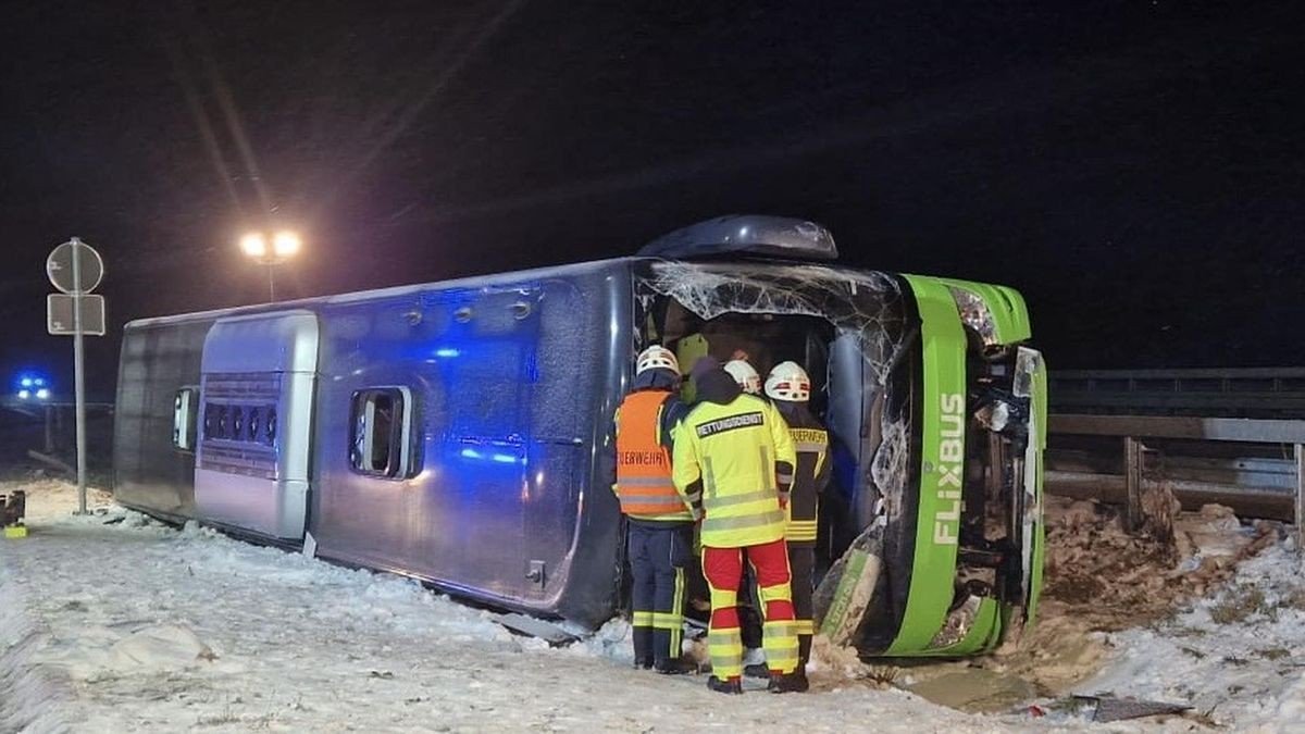 Inklusive dem Fahrer befanden sich 14 Menschen an Bord des verunglückten Busses.