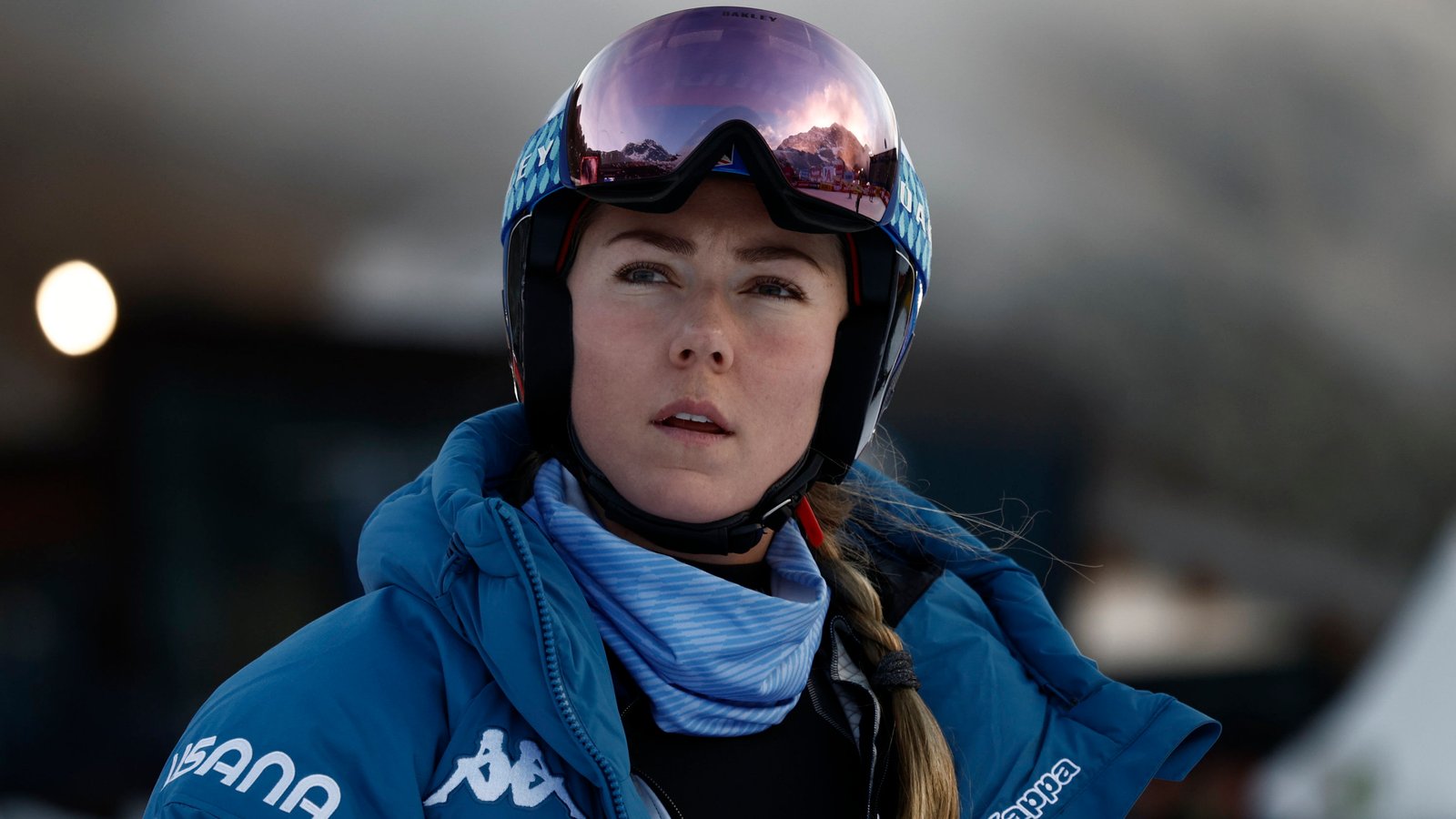 Die US-Amerikanerin Mikaela Shiffrin vor dem Start des 1. Durchgangs