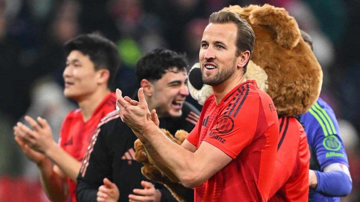 Bayern-Topstar Harry Kane war mal wieder gefeierter Mann des Abends.