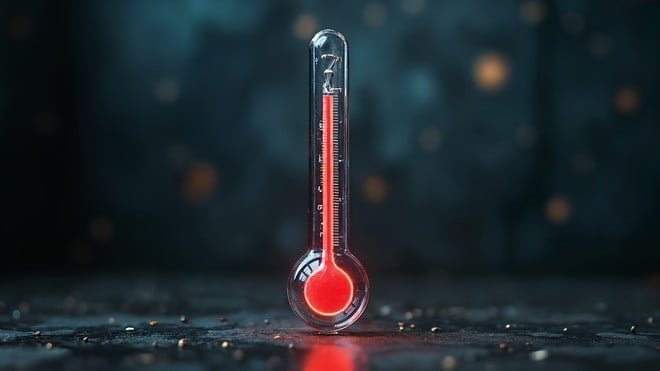 Temperatur, Hitze, Messung, Gesundheitswesen, Diagnose, Präzision, Makroaufnahme, Fieberthermometer, Thermometer, Temperaturmessung, Quecksilber, Glasthermometer, Fiebermesser, Wärmegrad, Wissenschaftliches Gerät, Messinstrument