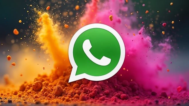 Logo, Messenger, WhatsApp, Instant Messaging, WhatsApp -Logo, Bunt, Holi, Puder