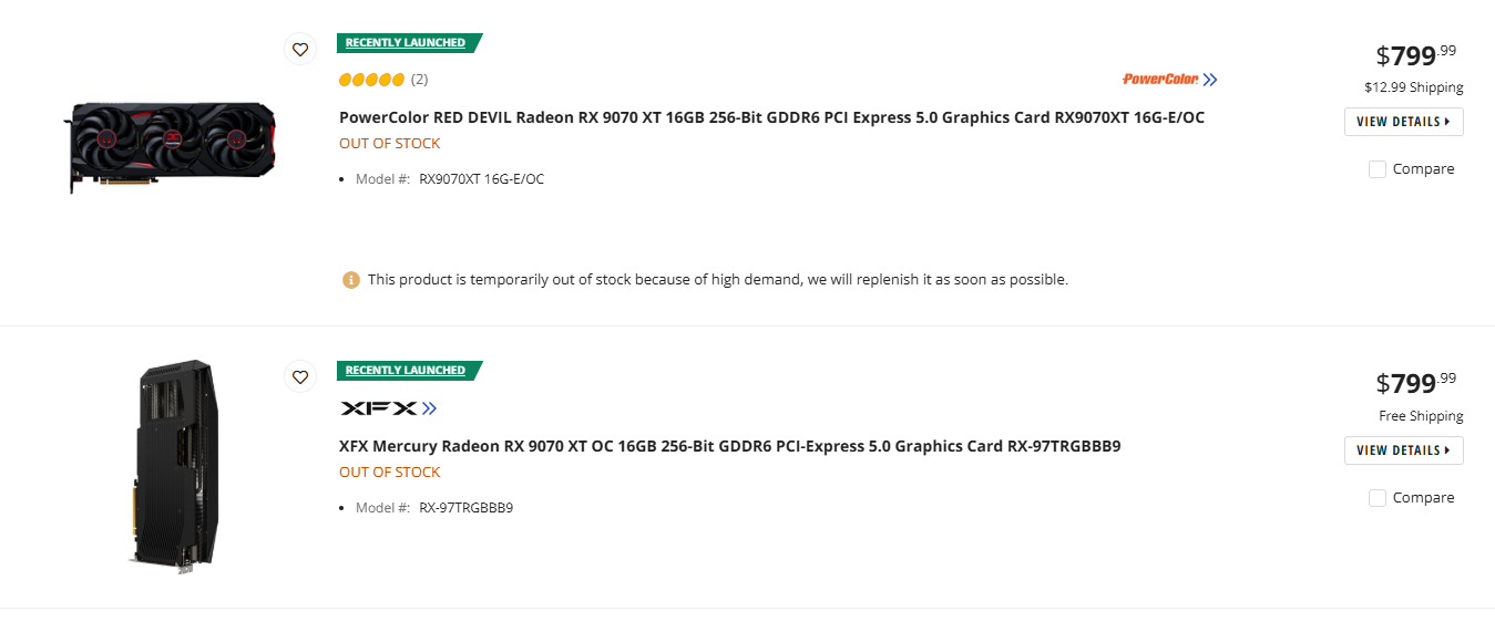 Premium RX 9070 XT NewEgg